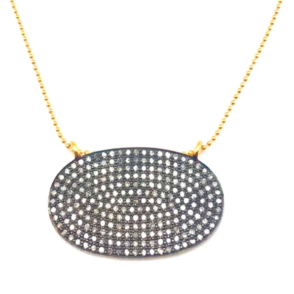 💎% 100 authentic and genuine DIAMOND Oval Necklace. PERFECT FOR LAYERING!!!! - Picture 1 of 8